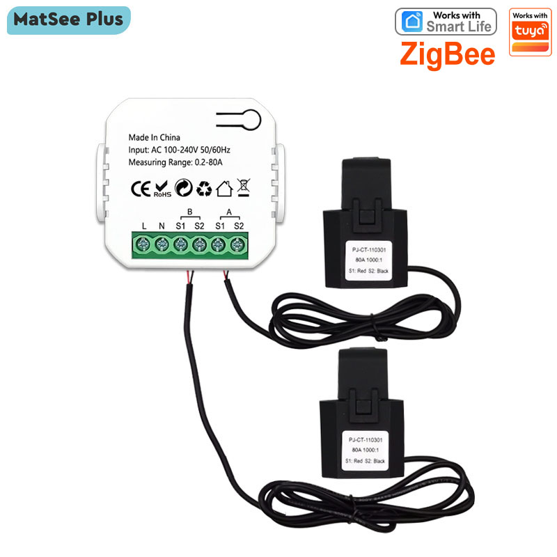 Energy Meter Bidirectional - Умный счетчик энергии ZigBee, 1, 2-канальный,