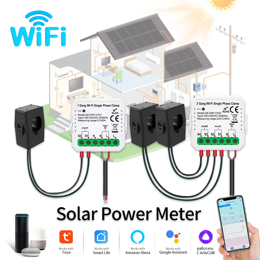 Energy Meter Bidirectional - Tuya Smart WiFi счетчик энергии на
