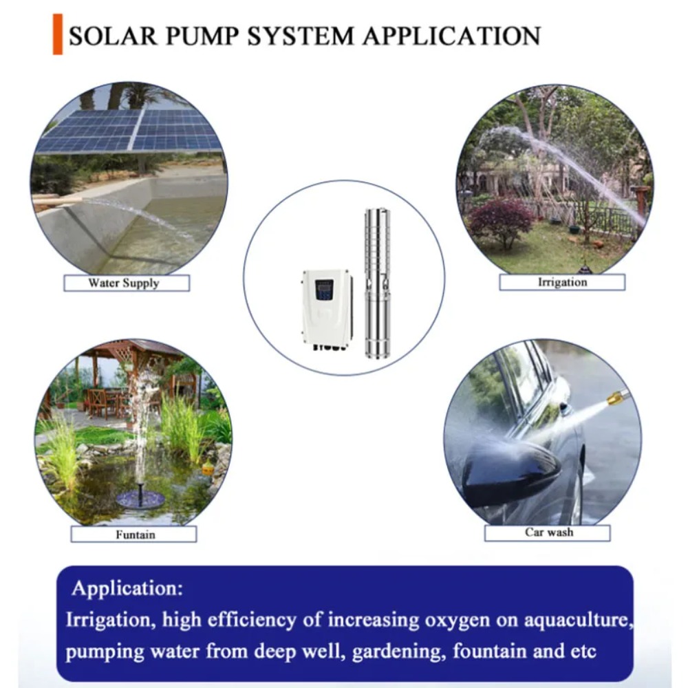 Solar Water Pump - 3-дюймовый солнечный погружной насос для глубоких
