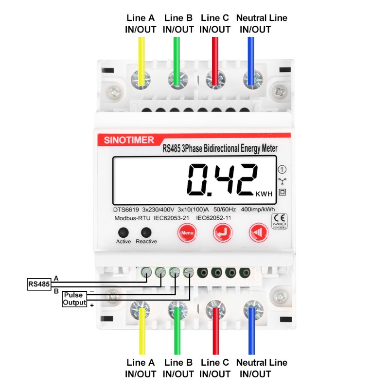 3-фазный двунаправленный счетч – обзор и цена Energy Meter Bidirectional