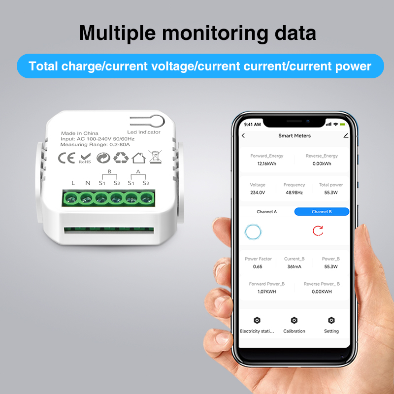 Tuya Smart Wi-Fi Интеллектуаль – обзор и цена Energy Meter Bidirectional