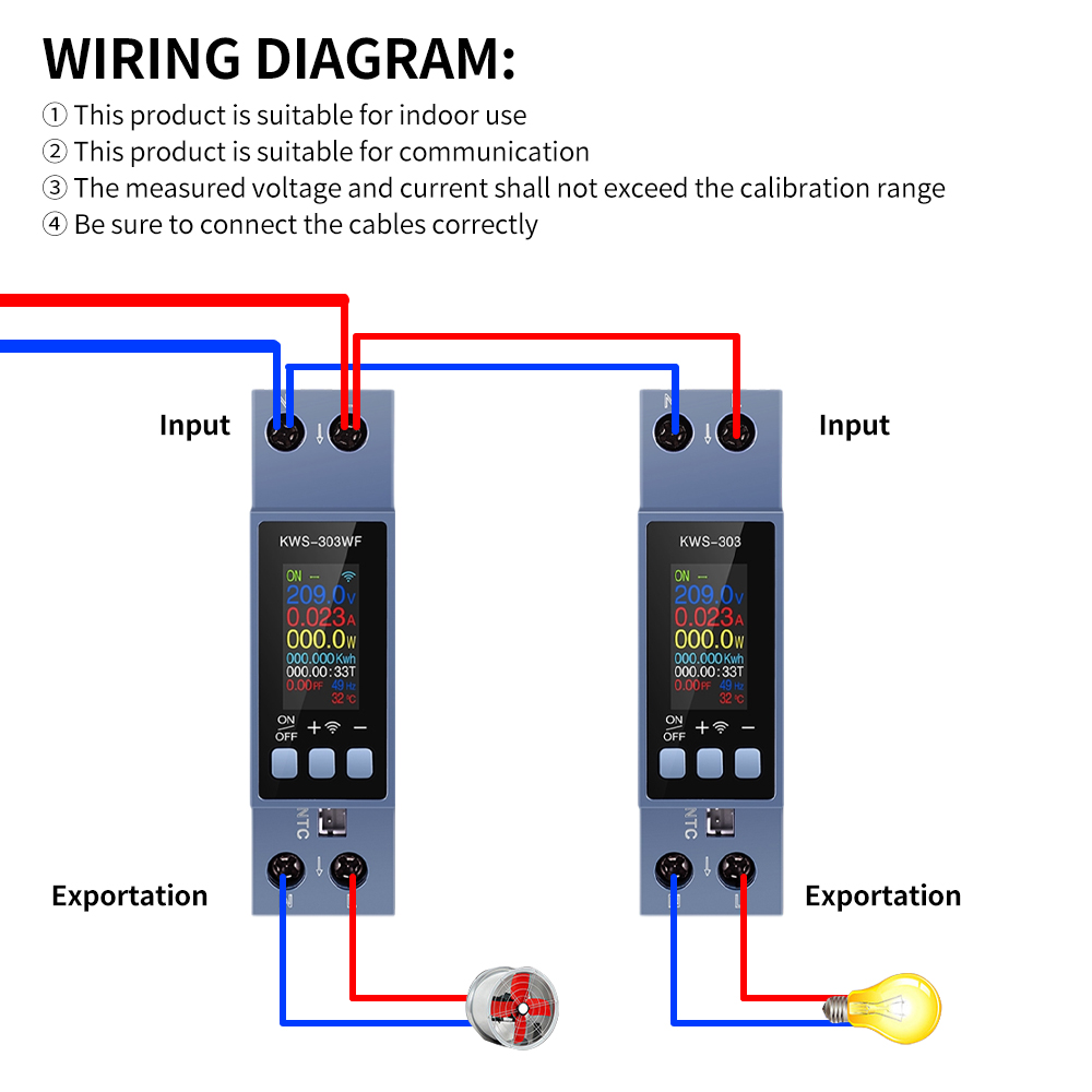 KWS-303 Tuya WiFi Измеритель м – обзор и цена Energy Meter Bidirectional