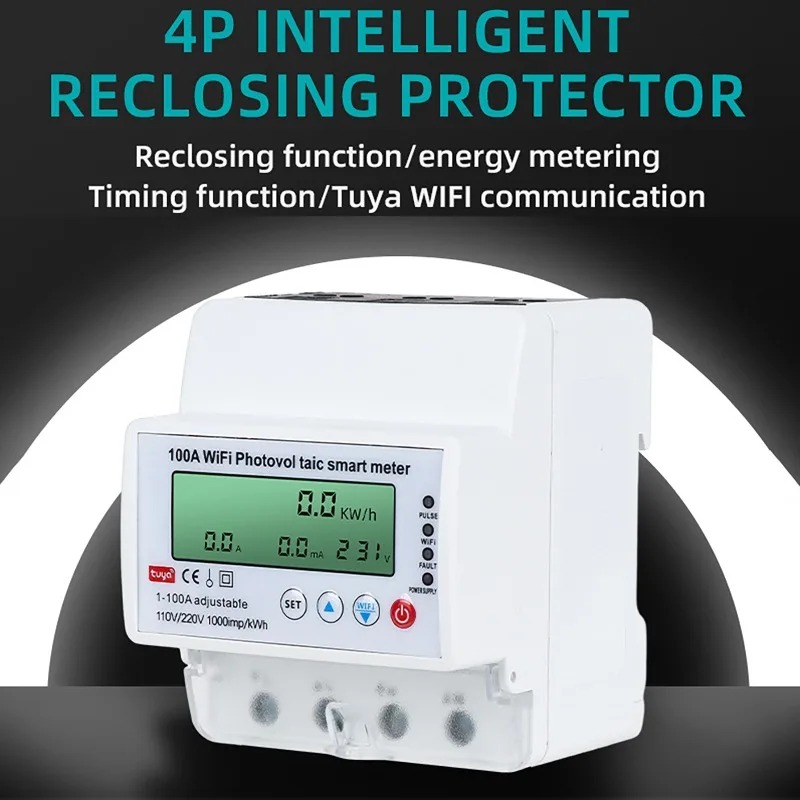 4-фазный 1-100А WiFi Умный сче – обзор и цена Energy Meter Bidirectional