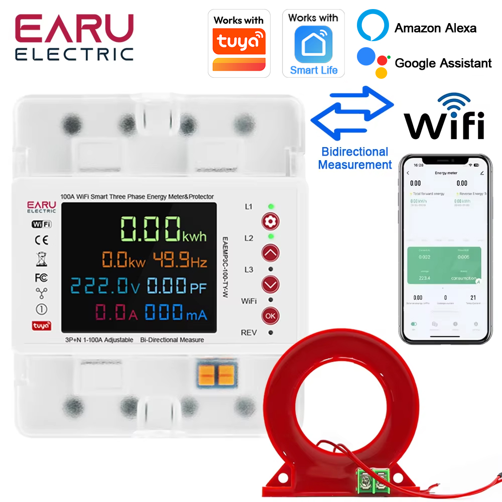 Трехфазный умный измеритель то – обзор и цена Energy Meter Bidirectional