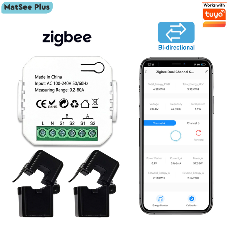 Умный счетчик энергии ZigBee,  – обзор и цена Energy Meter Bidirectional